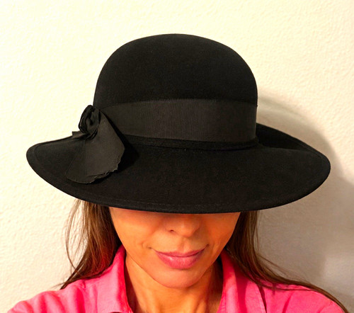 Vintage damenhut naturhaar - vintage,