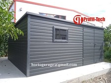5x5 Garage Hobbyraum Gartenbox CONTAINER Lagerbox Blechgarage Gartenhaus Laube