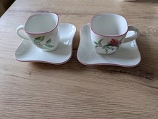 Villeroy & Boch Vivo Botanic Flower 2 x Espresso Tasse mit Untertasse