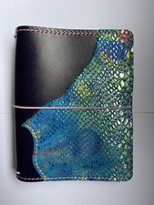 Leder Federkiel B6 Leder Notizbuch Hülle und Ordner Tasche Set Brandneu unbenutzt