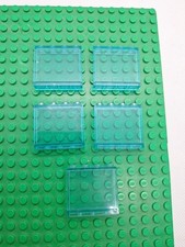5x Lego Fenster Transparent Blau 1x4x3,  35323, 
