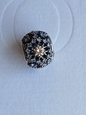 Original Pandora Element, Beige u. weiße Zirkonia pavée, Kugel, Strahlen,retired