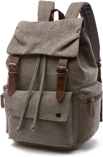 Rucksack leinwand grau unisex - rucksack,