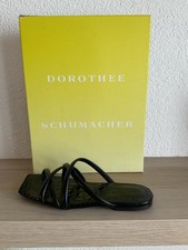 DOROTHEE SCHUMACHER Riemchen Sandalen Schuhe Mod. Exotic Shine Schwarz Leder 38