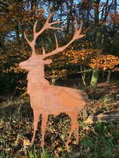 Edelrost  Gartenstecker Hirsch