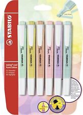 Textmarker - STABILO swing cool Pastel - 6er Pack - mit 6 verschiedenen Farben