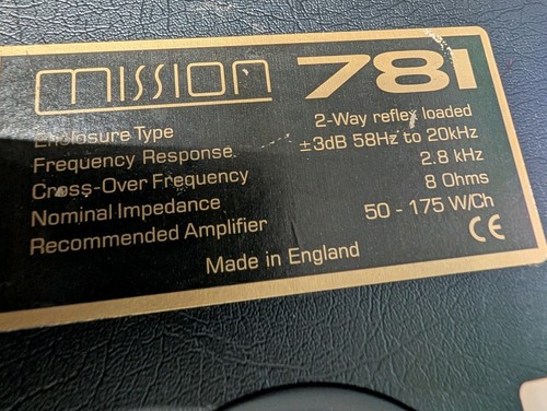 Mission 781 lautsprecher - mission,