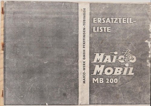 Ersatzteilliste maico mobil - maico, mb