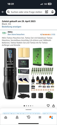 Tattoo maschine set kabellos - maschine,