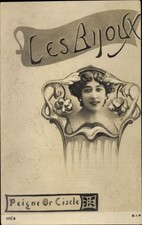 Jugendstil Foto Ak Peigne or Cisele, Les Bijoux, Haarkamm mit... - 10665084