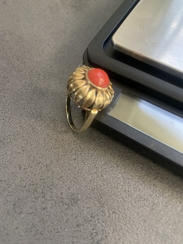Korallen ring 585er - korallen,