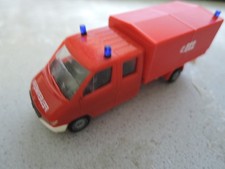 Herpa MB Sprinter Doka Pritsche Feuerwehr ohne OVP (177_250)