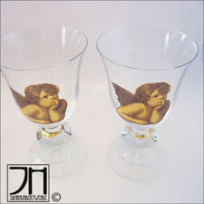 Schwere Raphael Engel Wein Gläser Trink Glas Pokal Kelch groß glass angel