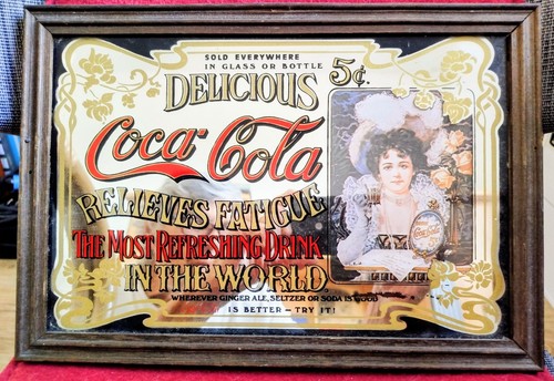 Vintage coca cola - vintage, werbespiegel