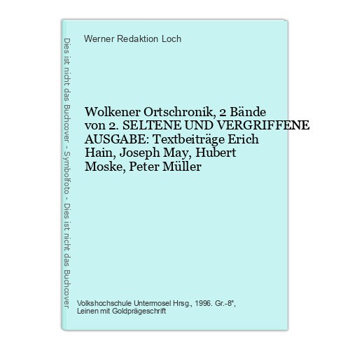 Wolkener ortschronik bände - wolkener, ortschronik,