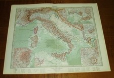 Italien: Alte Weltkarte aus