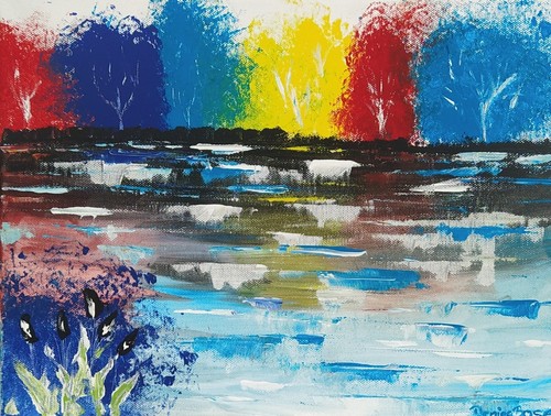 Acrylbild auf leinwand - acrylbild,
