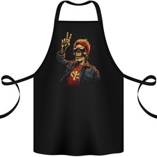 Rockabilly Peace Totenkopf Zombie Baumwolle Schürze 100% Bio