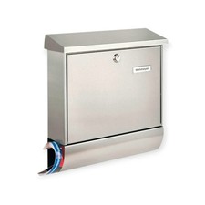 BURG WÄCHTER Briefkasten Set Amrum 38670  Edelstahl  Zeitungsbox Regendach #15