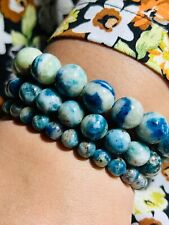 Afghanit Stretch Armband Qualität UV Licht reaktiv Naturstein Heilstein Sodalith