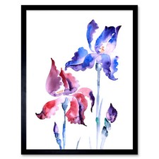 Blumen violette iris aquarell - violette,