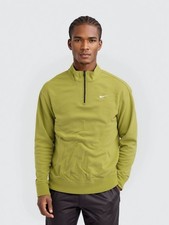 Basic Nike Half-Zip Sweatshirt neon gelb-grünlich S fits L-XL Herren Sportswear