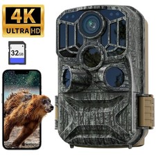 48MP 4K HD Wildkamera Jagdkamera APP WLAN Bluetooth Akku 120 °Weitwinkel 32GB SD