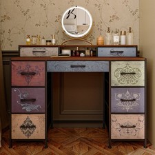 Schminktisch aus Holz mit 9