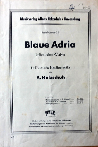 Blaue adria noten - adria,,