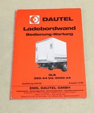 Betriebsanleitung DAUTEL Ladebordwand DLB 350 -44 bis 3000 -44