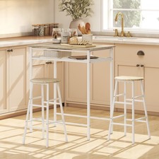 HOMCOM Bartisch Set 3-teilig