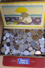 Plastikboxen mlt 2,76 kg intern. Kursmünzen-Konvolut aus Haushaltsauflösung!