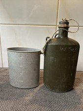 Alte, robuste,  Feldflasche aus Aluminium von 1941- Zweiter Weltkrieg Gestempelt