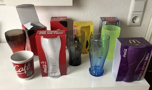 Coca cola gläser und 1 - 9,