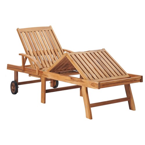 Sonnenliege teak massivholz - sonnenliege,