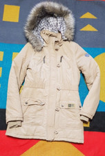 Damen Jacke Mädchen Gr S 36 Madonna Kapuze Fellbesatz