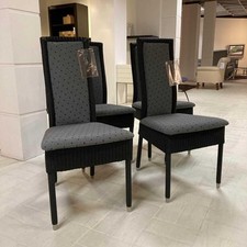 Accente 4er-Set Stuhl Loom Buche Anthrazit Umwickelt mit Loomgeflecht