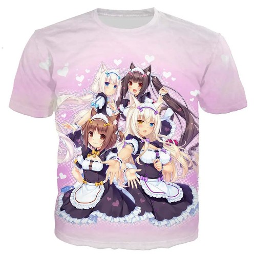 Nekopara anime shirts - t-shirts, 3d