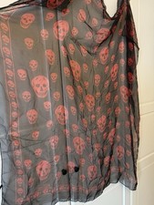 Alexander McQueen SeidenSchal Schal Totenkopf Monogramm Groß