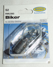 6 Volt Scheinwerfer Birne 6V 35/35 Watt RMU393 S2 BA20d Motorrad Roller NOS neu