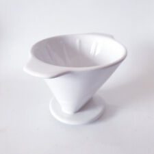 Großer Porzellan Kaffee Filter Handfilter Dauerfilter 12cm hoch weiss