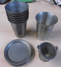 6 Zinnbecher mit