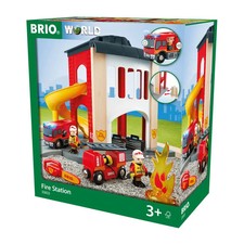 BRIO 63383300 Große Feuerwehr-Station + Fahrzeug