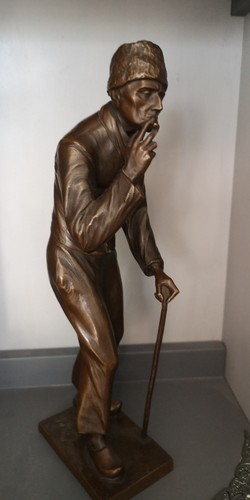 Bronzefigur alter mann - ,