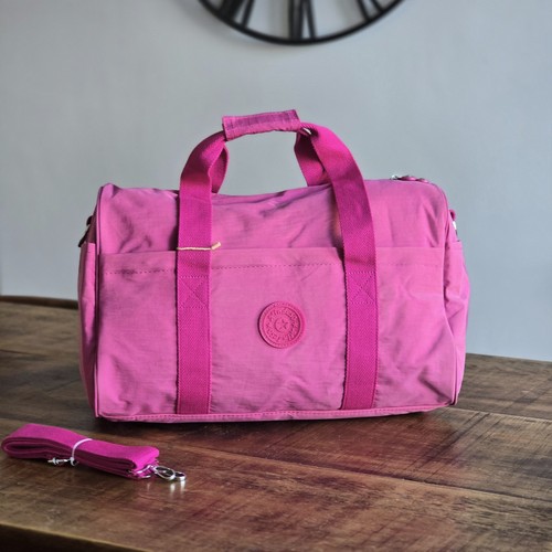 Stylische rosa canvas seesack - rosa,