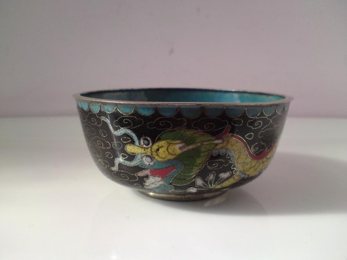 Cloisonne tee drachen schale - tee,
