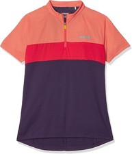 Ziener Kinder CAILAN Radtrikot Fahrradshirt Trikot, Violett/Orange, 176