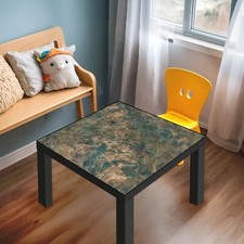 banjado Designabdeckung für Ikea Lack Tisch 55x55 Glasplatte/Folie Kupfer Patina
