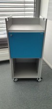 Rollcontainer mit Flügeltür, bene Caddy medium, grau-blau, 40*40*100cm