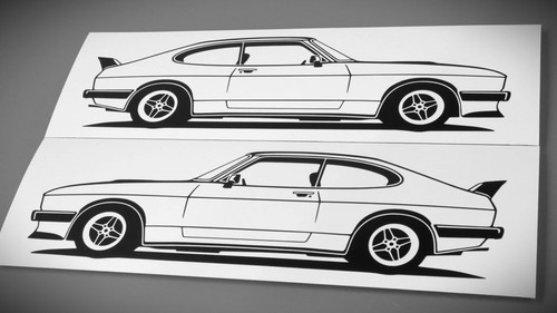 Ford capri turbo sticker - ford,